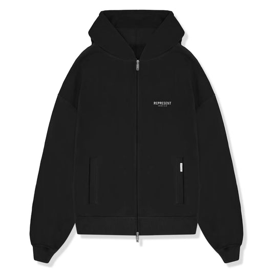 Represent Owners Club Zip-Up Black Hoodie