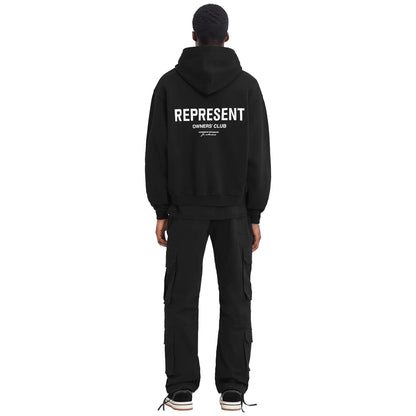Represent Owners Club Zip-Up Black Hoodie