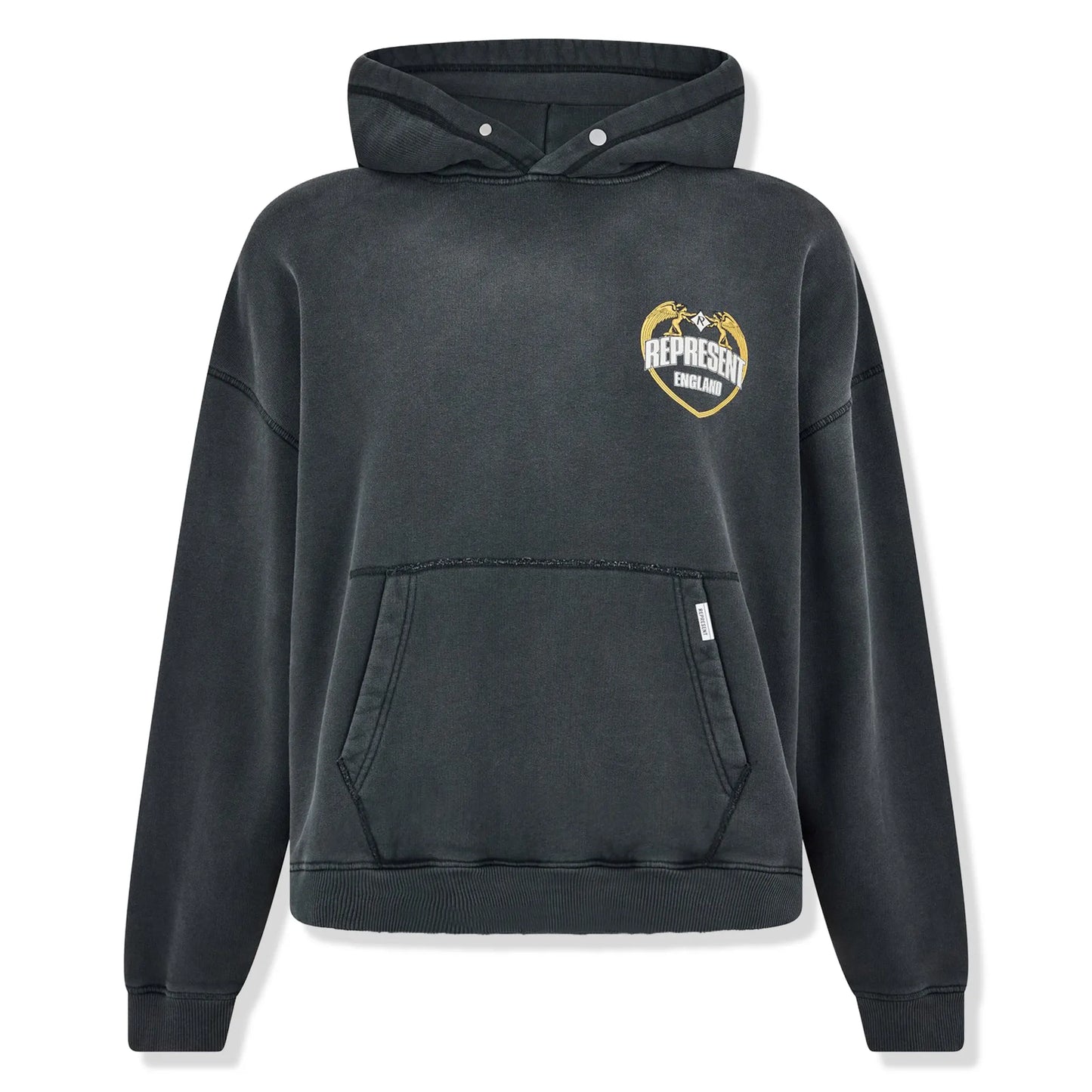 Represent Rep Angel Border Stained Black Hoodie