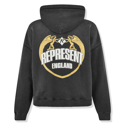 Represent Rep Angel Border Stained Black Hoodie
