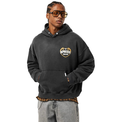 Represent Rep Angel Border Stained Black Hoodie