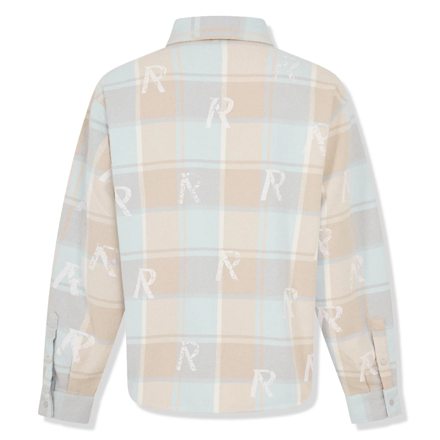 Represent All Over Initial Beige White Flannel Shirt