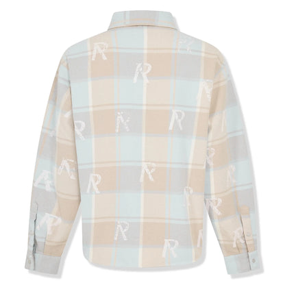 Represent All Over Initial Beige White Flannel Shirt