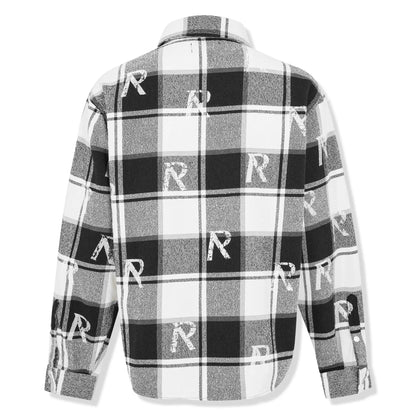 Represent All Over Initial Black White Flannel Shirt
