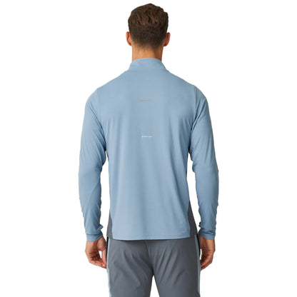 Reprimo Vortex L/S Turbulence Dusky Blue Quarter-Zip Training Top
