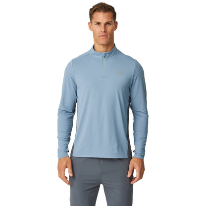 Reprimo Vortex L/S Turbulence Dusky Blue Quarter-Zip Training Top