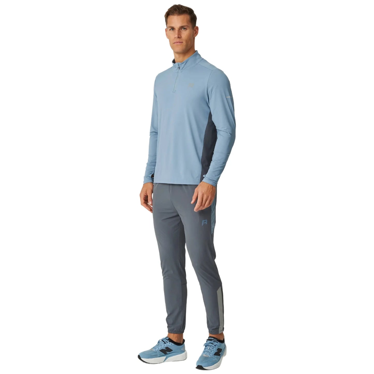 Reprimo Vortex L/S Turbulence Dusky Blue Quarter-Zip Training Top