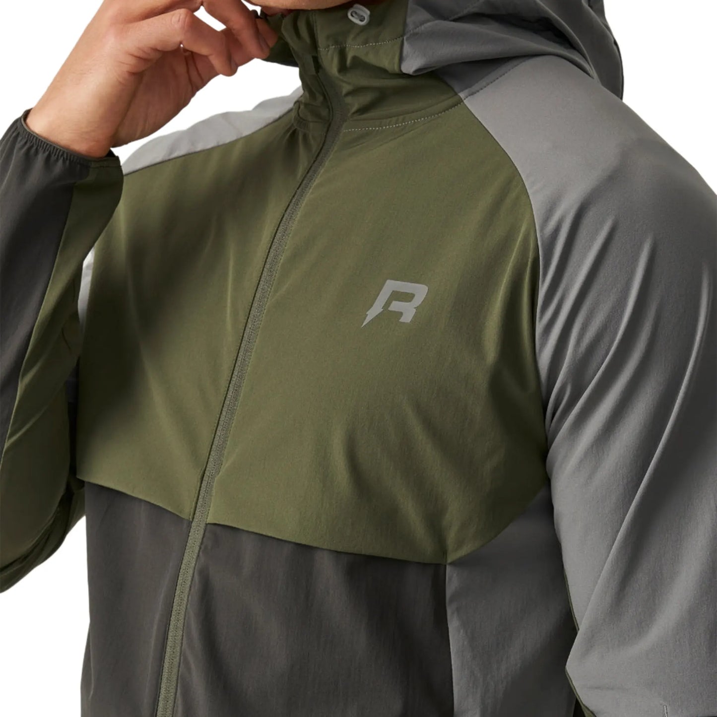 Reprimo Vortex Olive Dark Grey Windbreaker
