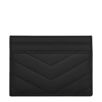 Saint Laurent Cassandre Matelassé Black Card Case