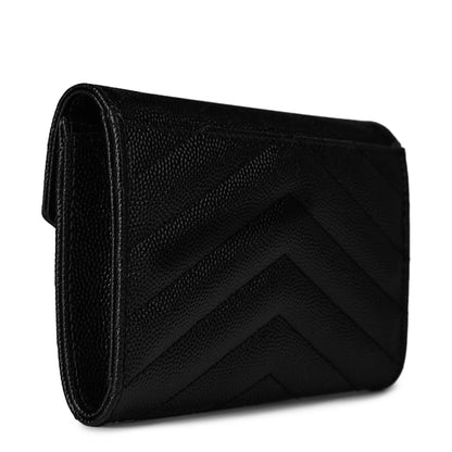 Saint Laurent Cassandre Matelasse Lambskin Small Envelope Wallet