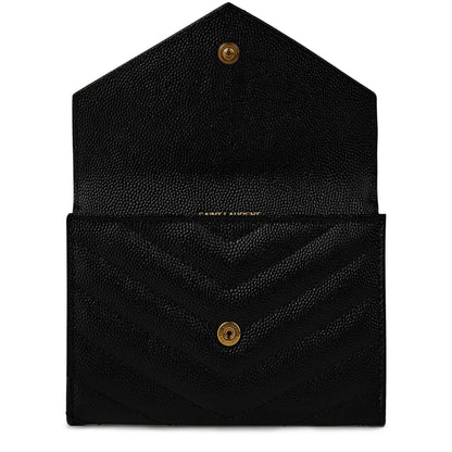 Saint Laurent Cassandre Matelasse Lambskin Small Envelope Wallet