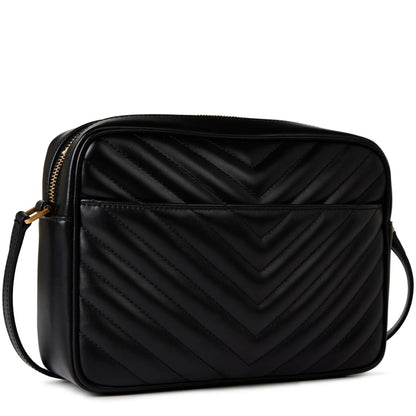 Saint Laurent Quilted Leather Lou Black Camera Bag