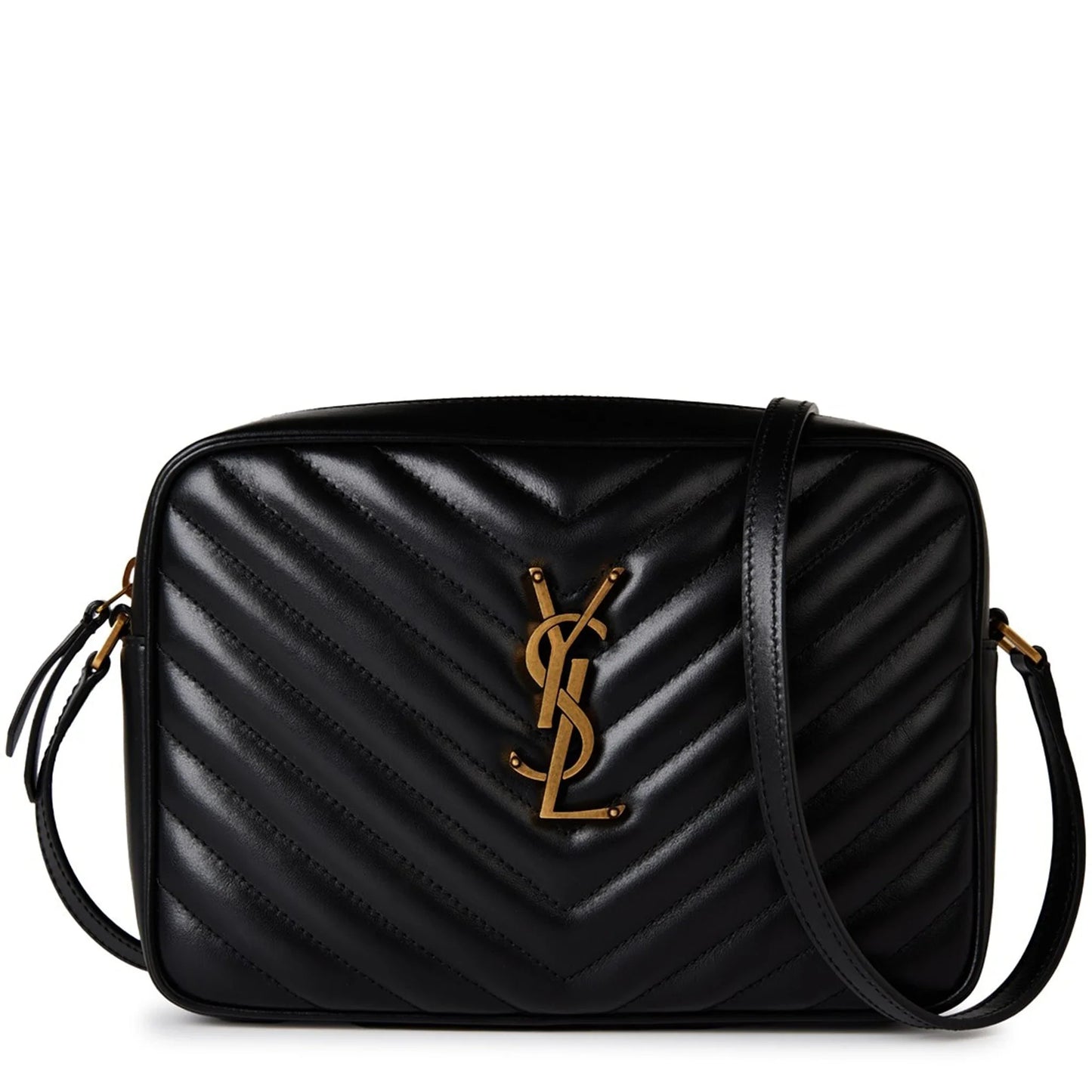 Saint Laurent Quilted Leather Lou Black Camera Bag