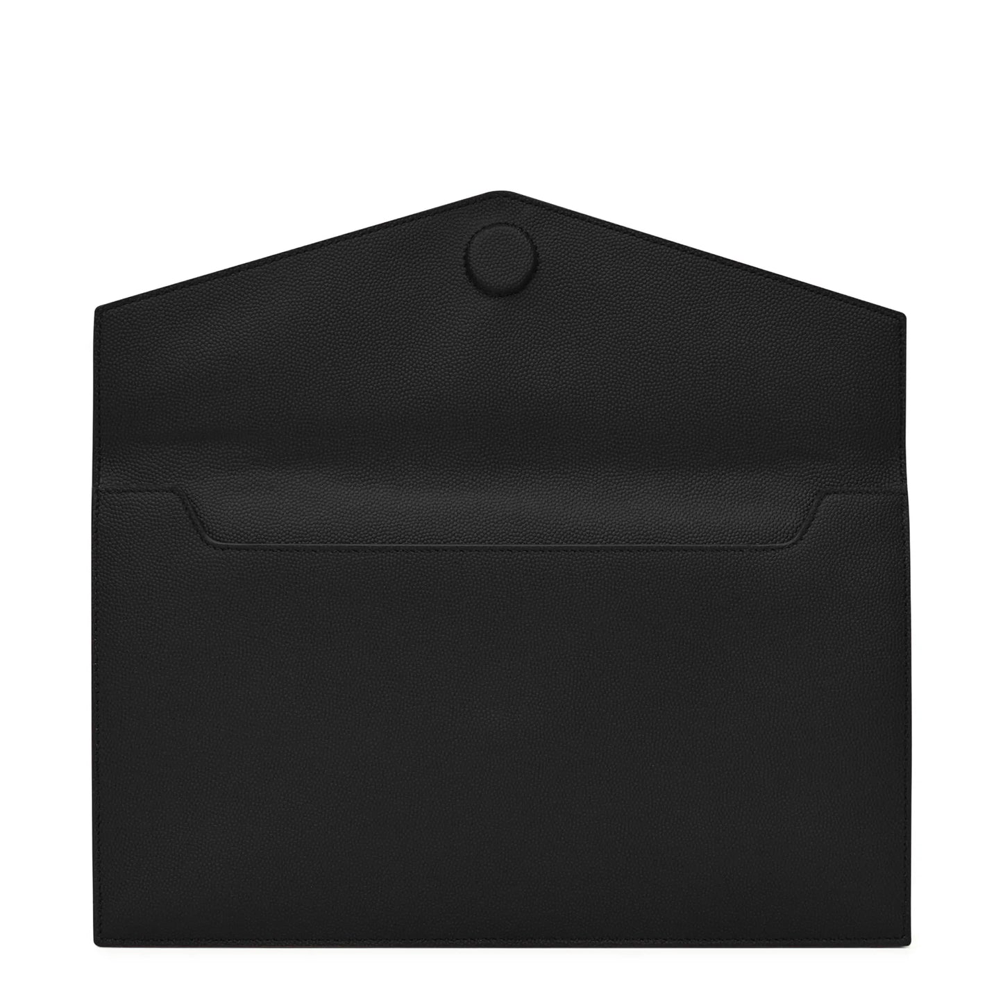 Saint Laurent Uptown Grain De Poudre Leather Black Pouch