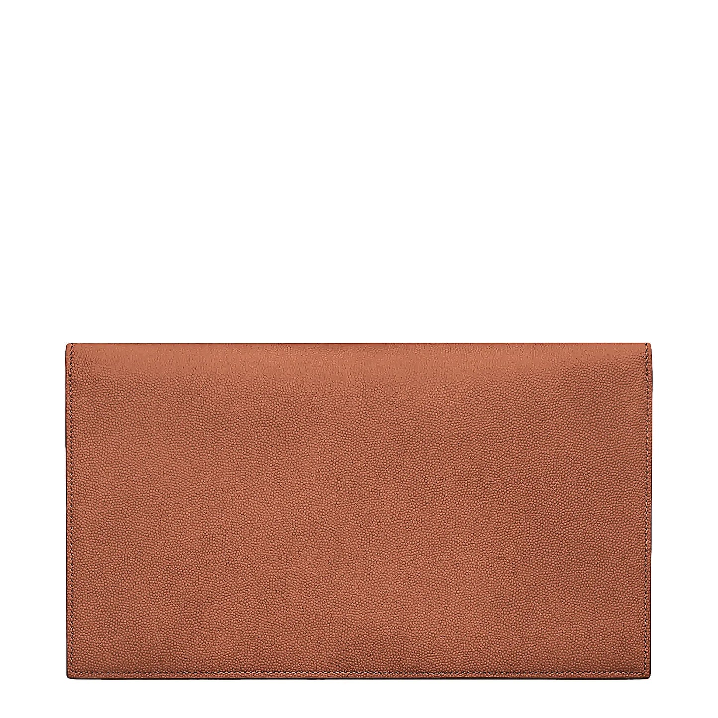 Saint Laurent Uptown Grain De Poudre Leather Camel Pouch