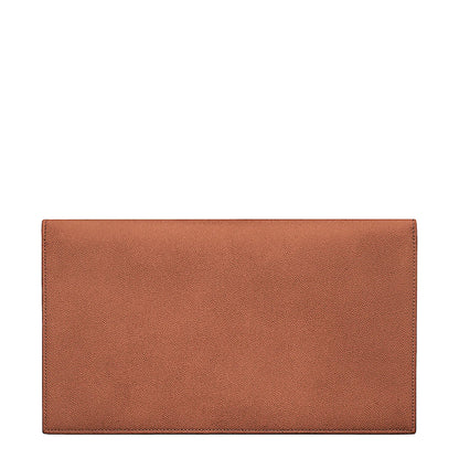Saint Laurent Uptown Grain De Poudre Leather Camel Pouch