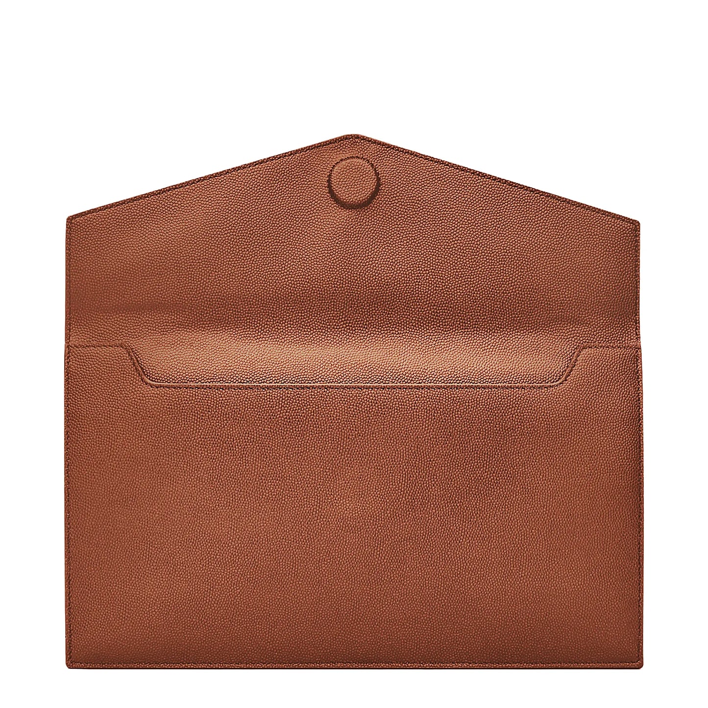 Saint Laurent Uptown Grain De Poudre Leather Camel Pouch