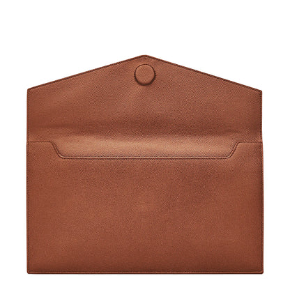 Saint Laurent Uptown Grain De Poudre Leather Camel Pouch