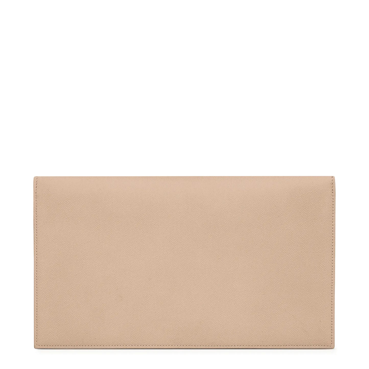 Saint Laurent Uptown Grain De Poudre Leather Dark Beige Pouch
