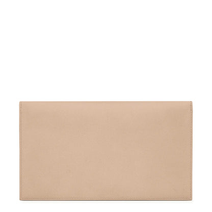 Saint Laurent Uptown Grain De Poudre Leather Dark Beige Pouch