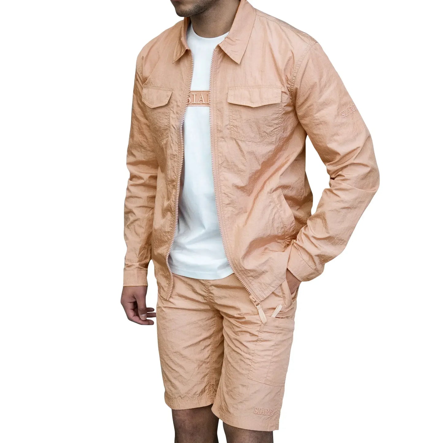 SIARR Crinkle Pink Overshirt