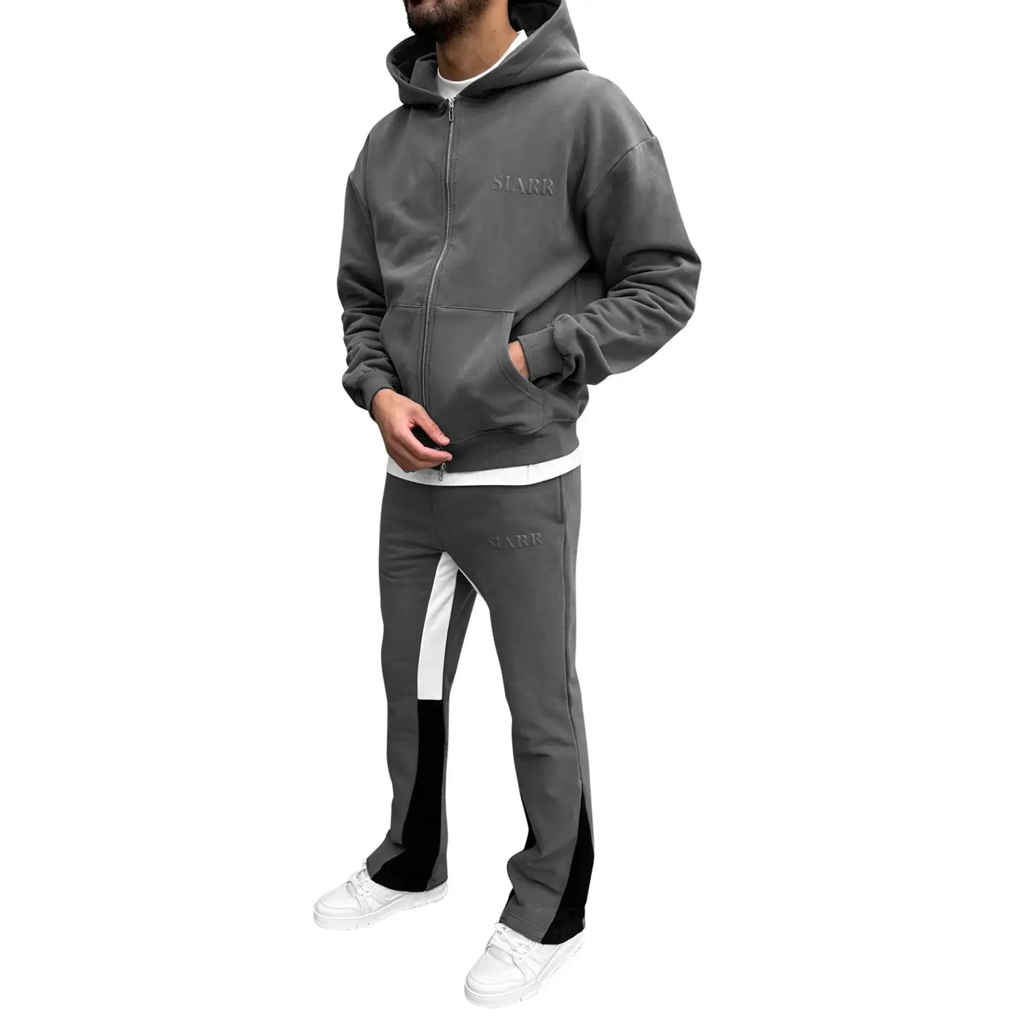 SIARR Dark Grey Flared Joggers