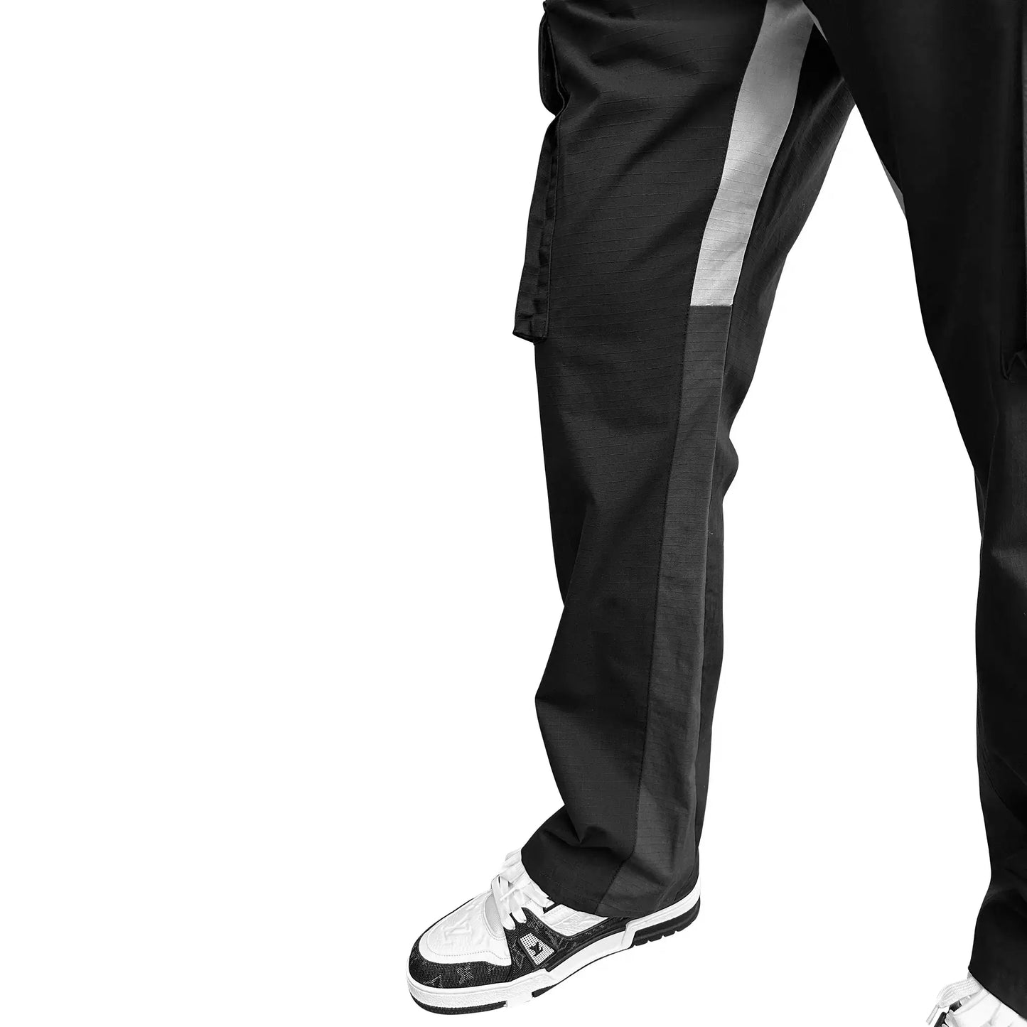 SIARR Flared Black Cargo Pants