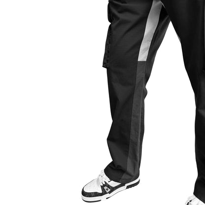 SIARR Flared Black Cargo Pants