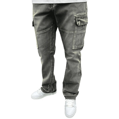 SIARR Flared Cargo Jeans Lead