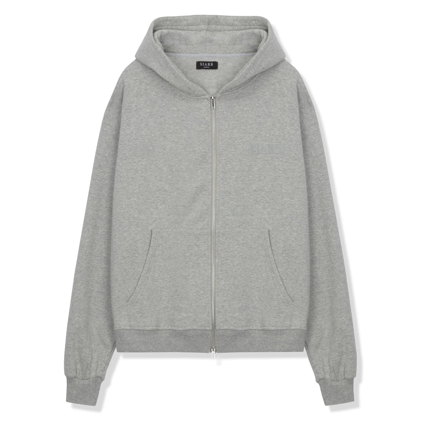SIARR Light Grey Zip-Up Hoodie