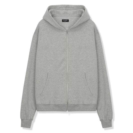 SIARR Light Grey Zip-Up Hoodie