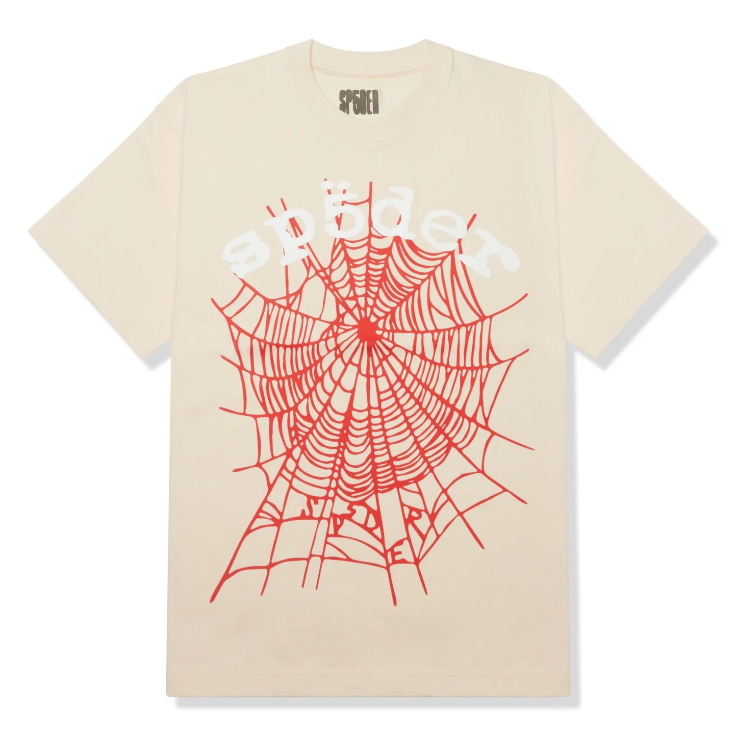 Sp5der Legacy Logo Heavyweight Cream T Shirt