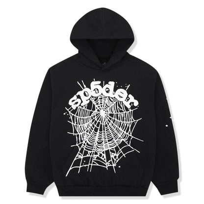 Sp5der OG Black Web Hoodie