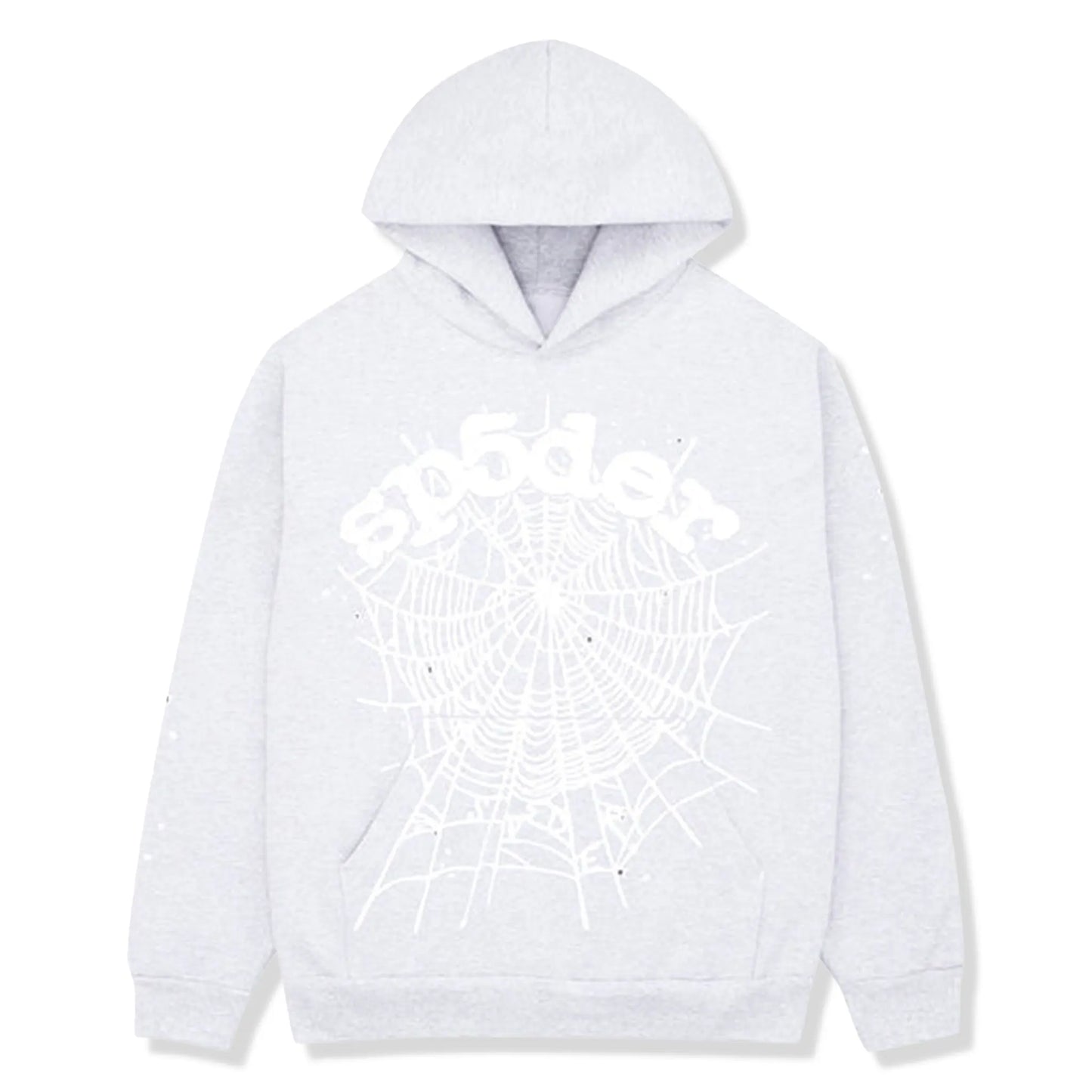 Sp5der OG Heather Grey Web Hoodie