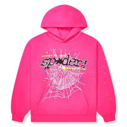 Sp5der P*nk V2 Pink Hoodie