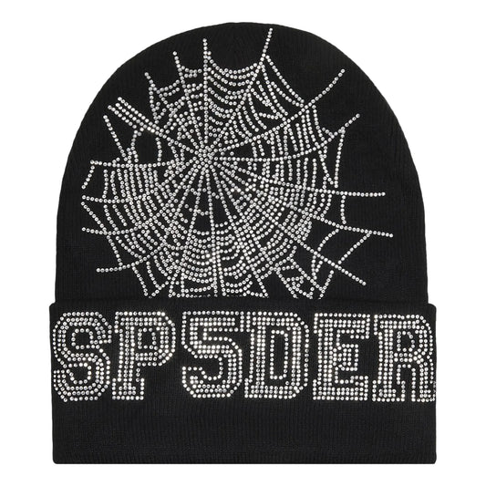 Sp5der Web Black Beanie (FW22)