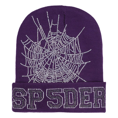 Sp5der Web Purple Beanie