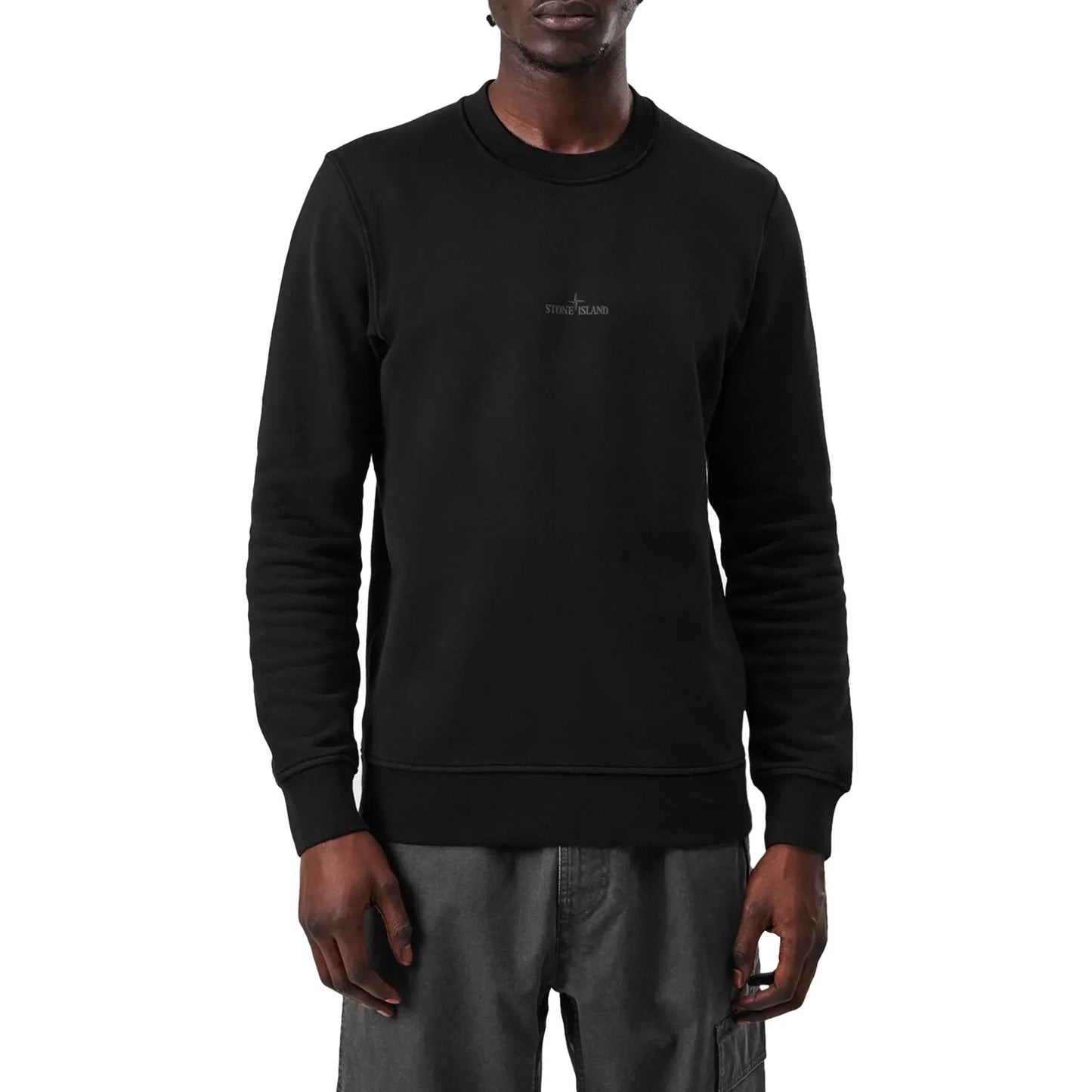 Stone Island Dial Logo Black Sweatshirt