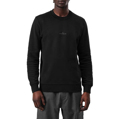 Stone Island Dial Logo Black Sweatshirt