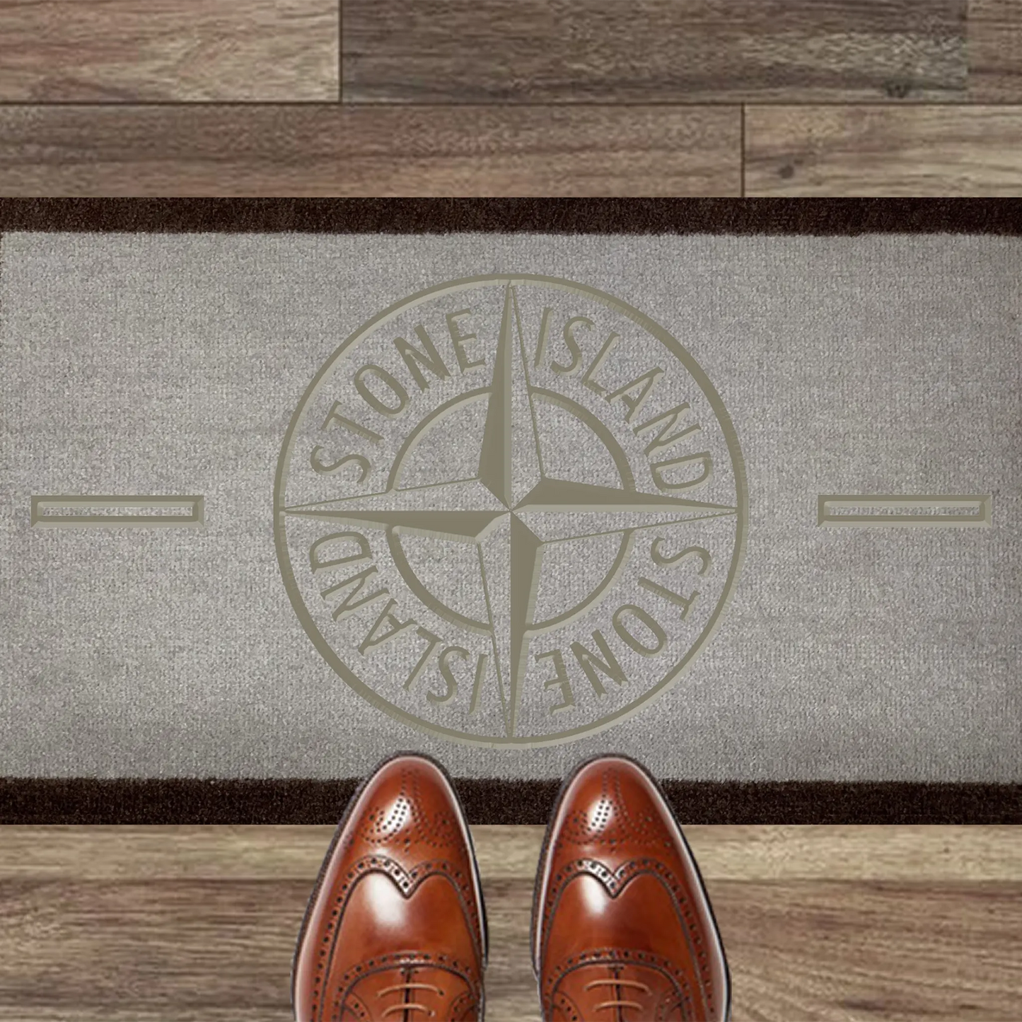 Stone Island Doormat Light Brown 70x40cm