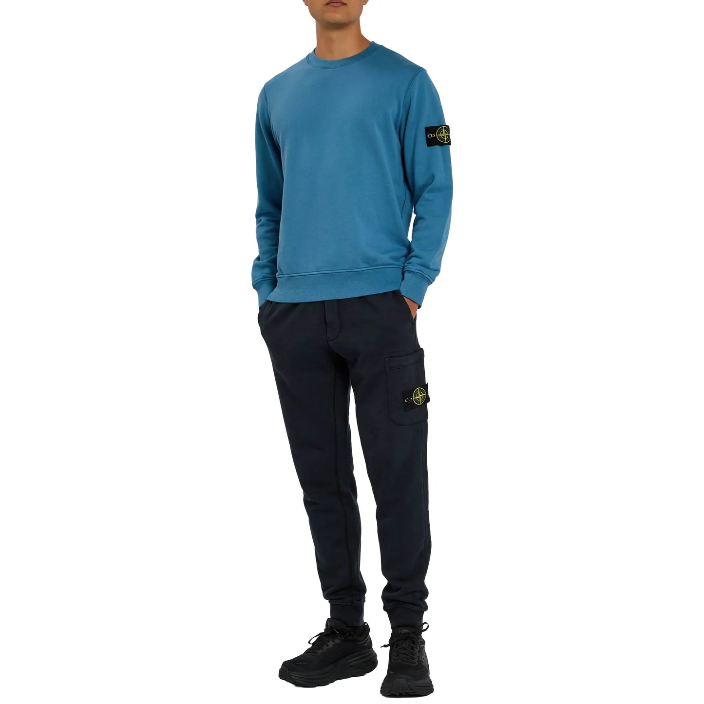 Stone Island Logo Navy Sweatpants