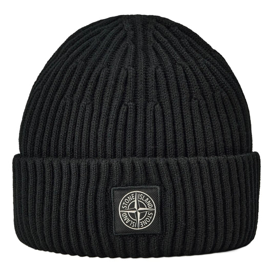 Stone Island Stone Logo Nero Beanie