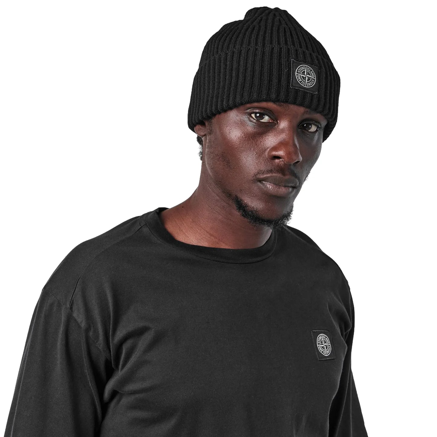 Stone Island Stone Logo Nero Beanie