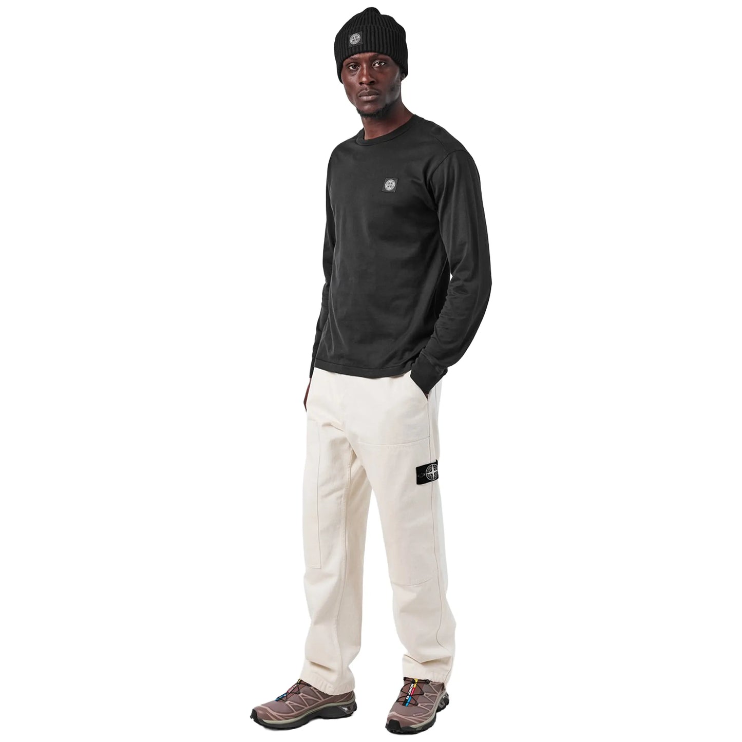 Stone Island Stone Logo Nero Beanie