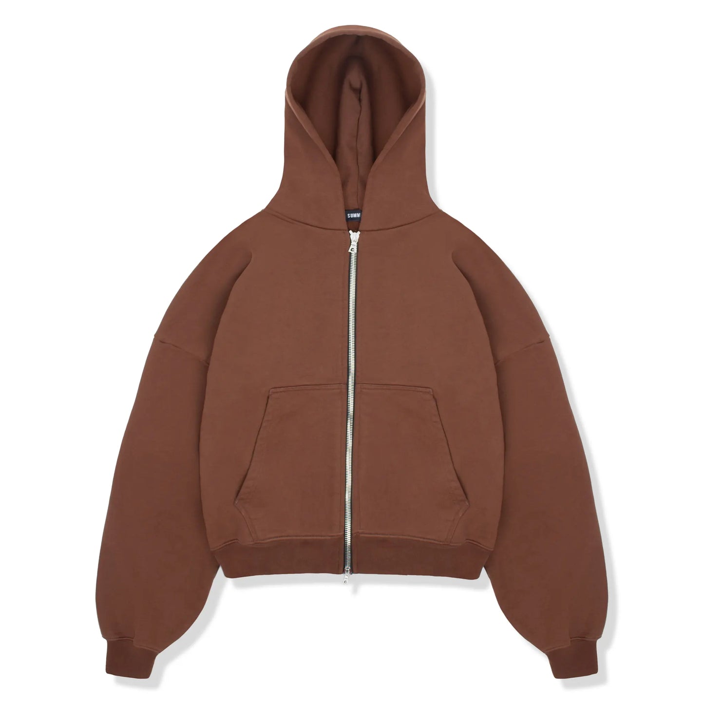Summit Heavyweight Brown Zip-Up Hoodie