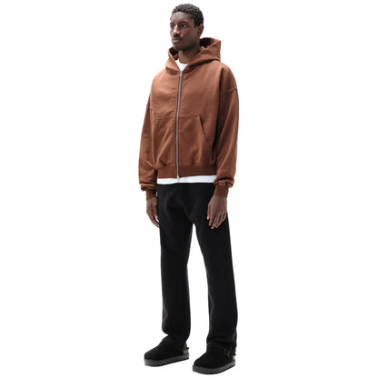 Summit Heavyweight Brown Zip-Up Hoodie