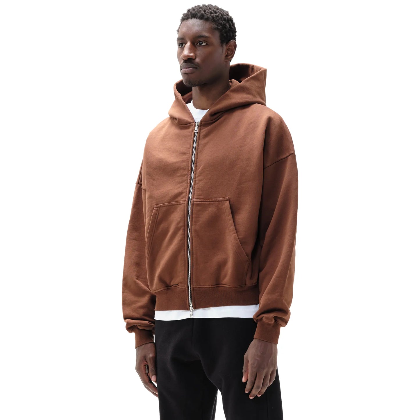 Summit Heavyweight Brown Zip-Up Hoodie