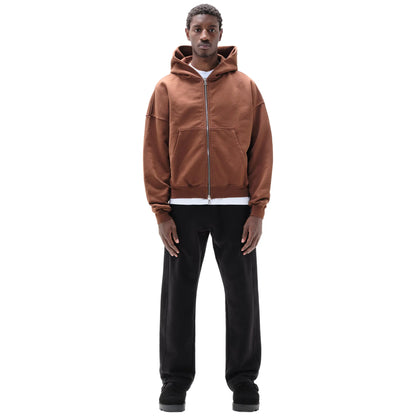 Summit Heavyweight Brown Zip-Up Hoodie