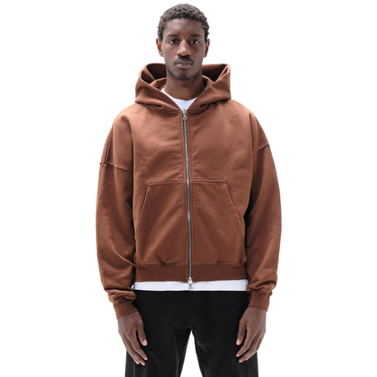 Summit Heavyweight Brown Zip-Up Hoodie