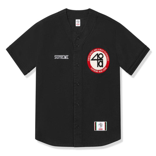 Supreme 40 Acres Twill Baseball Black Jersey